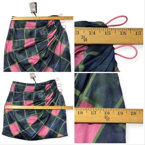 Ahluwalia  Cutout Draped Printed Mini Skirt, UK12/US 8, New with tag - Picture 12 of 15